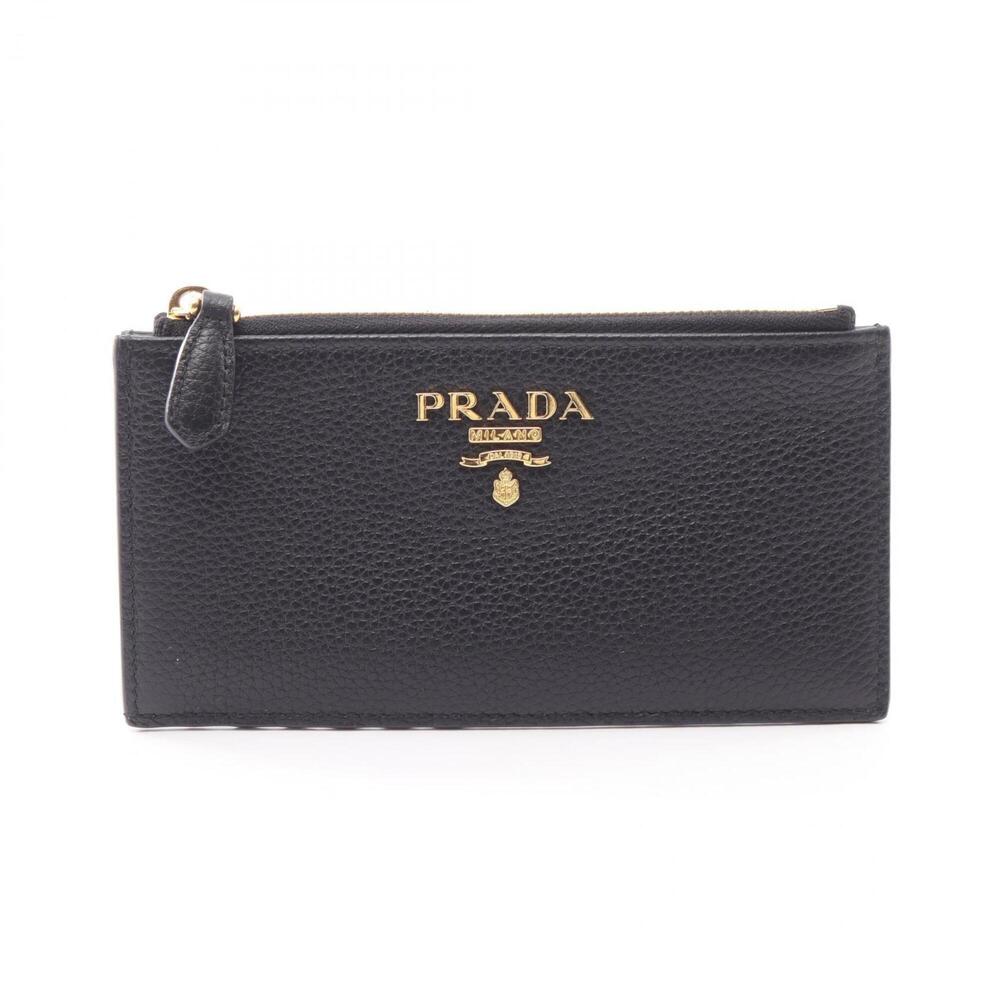 Prada PRADA Business Card Holder/Card Case Wallet/Coin Purse Leather Wallet f...